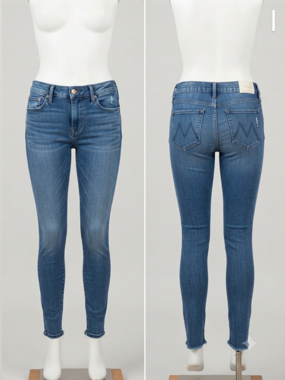 MOTHER Blue Skinny Jeans - Mid Wash Women’s Denim